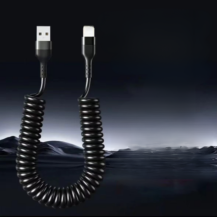 Universal vår teleskopisk hurtigladerkabel USB-C & Lightning Luvikno