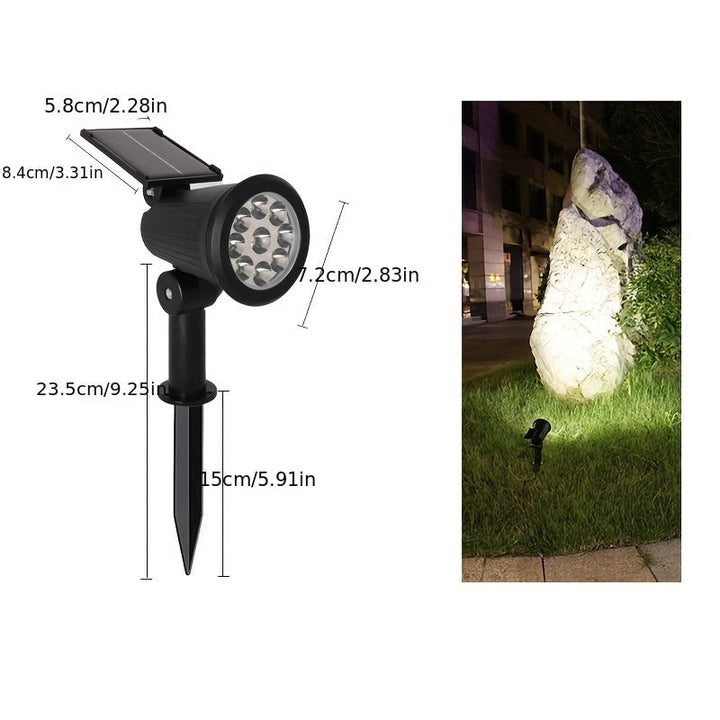 SolarLuxe Spotlight - Bærekraftig 9LED Hagebelysning | Luvikno