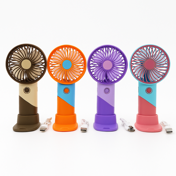 ColorTwist™ Mini Vifte – 3-hastigheter Oppladbar Håndholdt Vifte | Luvikno