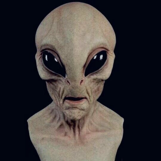 Alien-Mask | Realistiske Halloween Kostyme Tilbehør | Luvikno