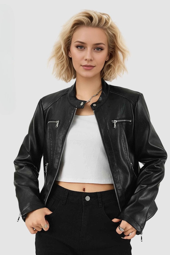 Luvik | PU Biker-stil jakke