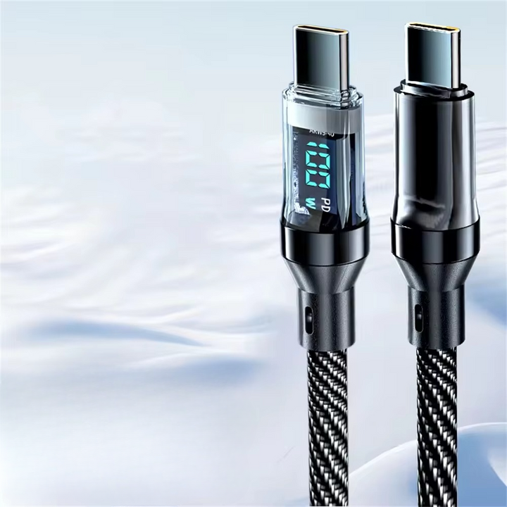 SuperCharge 120W Type-C Hurtigladekabel med LED-skjerm Luvikno