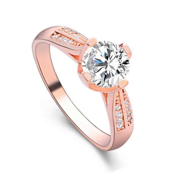 Flower Shape Crystal Ring | Luvikno