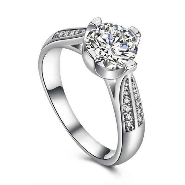 Flower Shape Crystal Ring | Luvikno