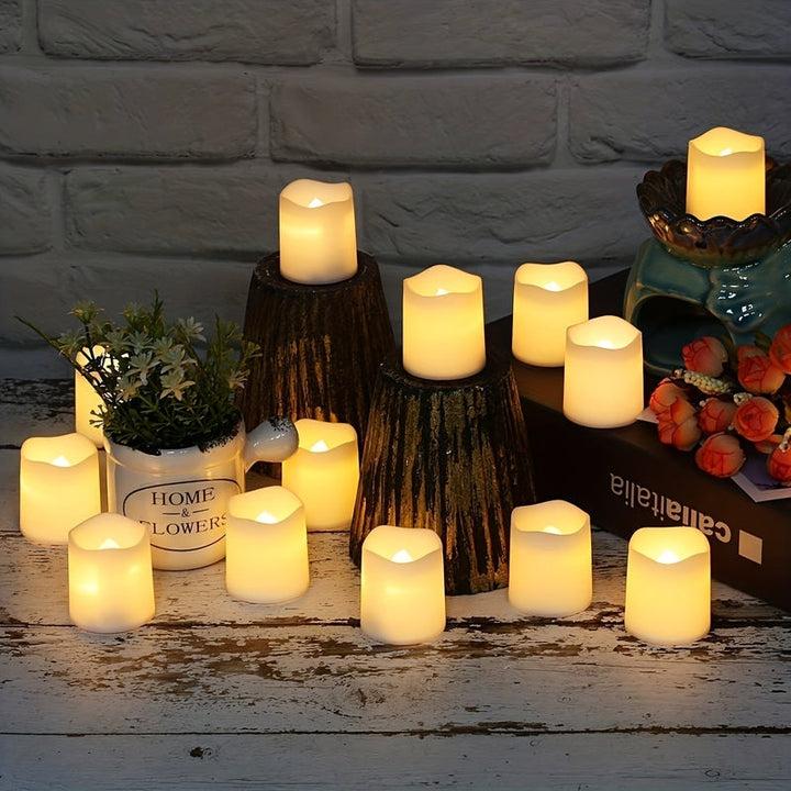 LED Stearinlys Varme Hvite Flammefrie Te-lights Luvikno