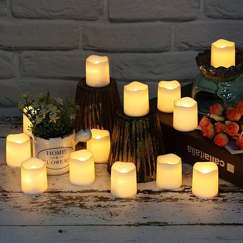 LED Stearinlys Varme Hvite Flammefrie Te-lights Luvikno