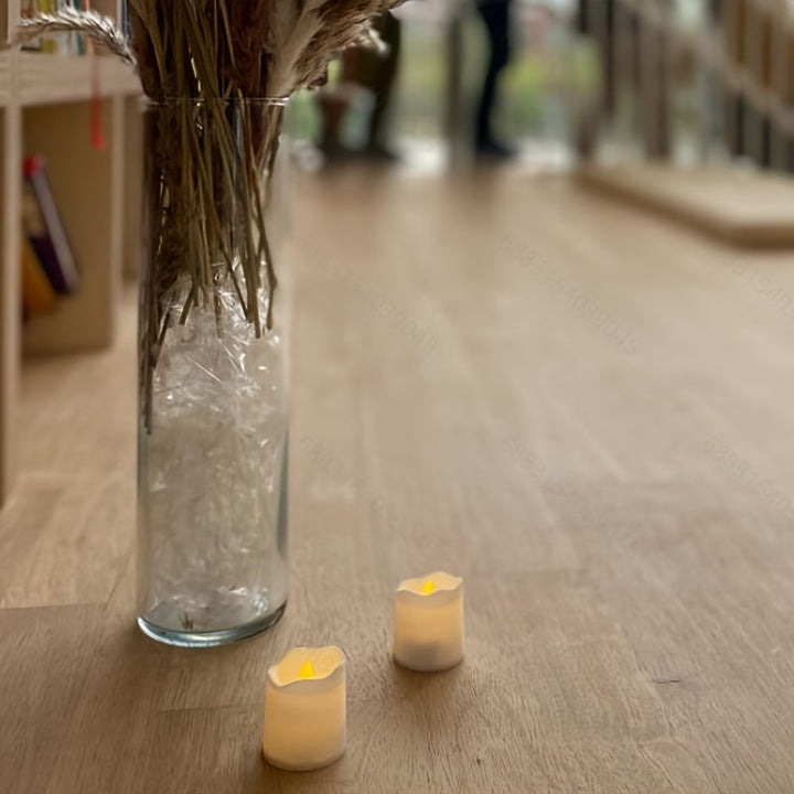 LED Stearinlys Varme Hvite Flammefrie Te-lights Luvikno