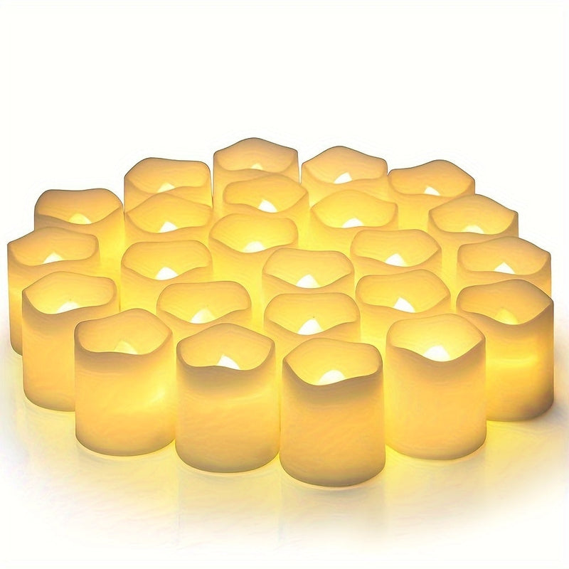 LED Stearinlys Varme Hvite Flammefrie Te-lights Luvikno