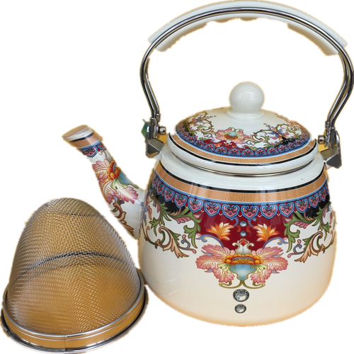 Flat Bottom Round Emaljekanne Blomsterkanne Melk Hjem Kanne | Luvikno