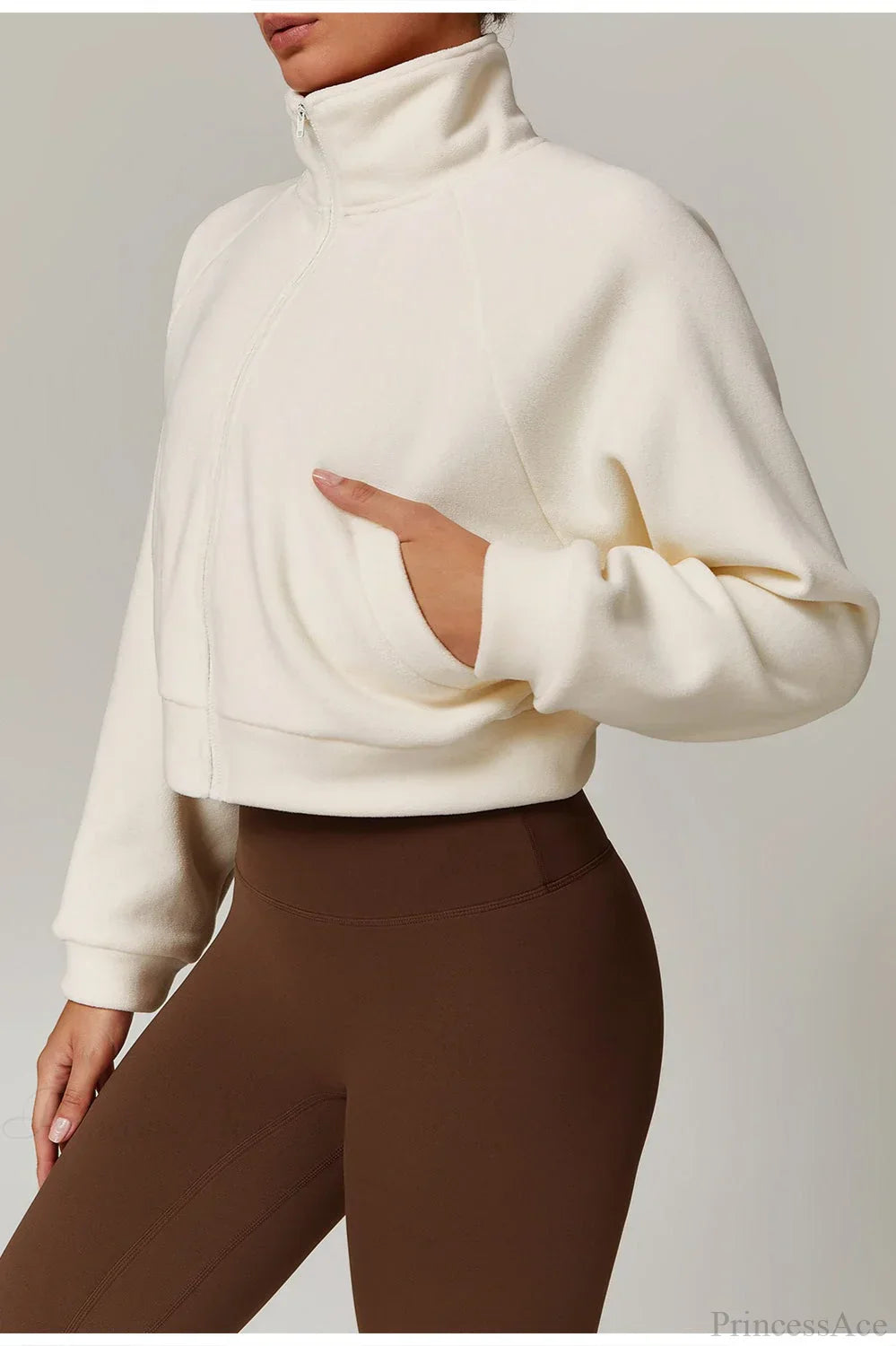 Luvik | Urheilu Pystykaulus Vetoketjullinen Joogatakki