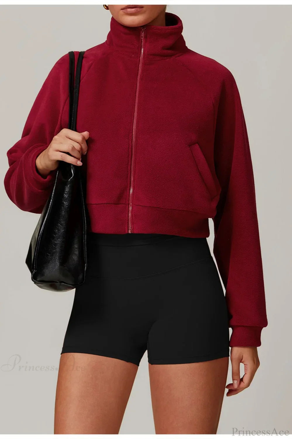 Luvik | Urheilu Pystykaulus Vetoketjullinen Joogatakki