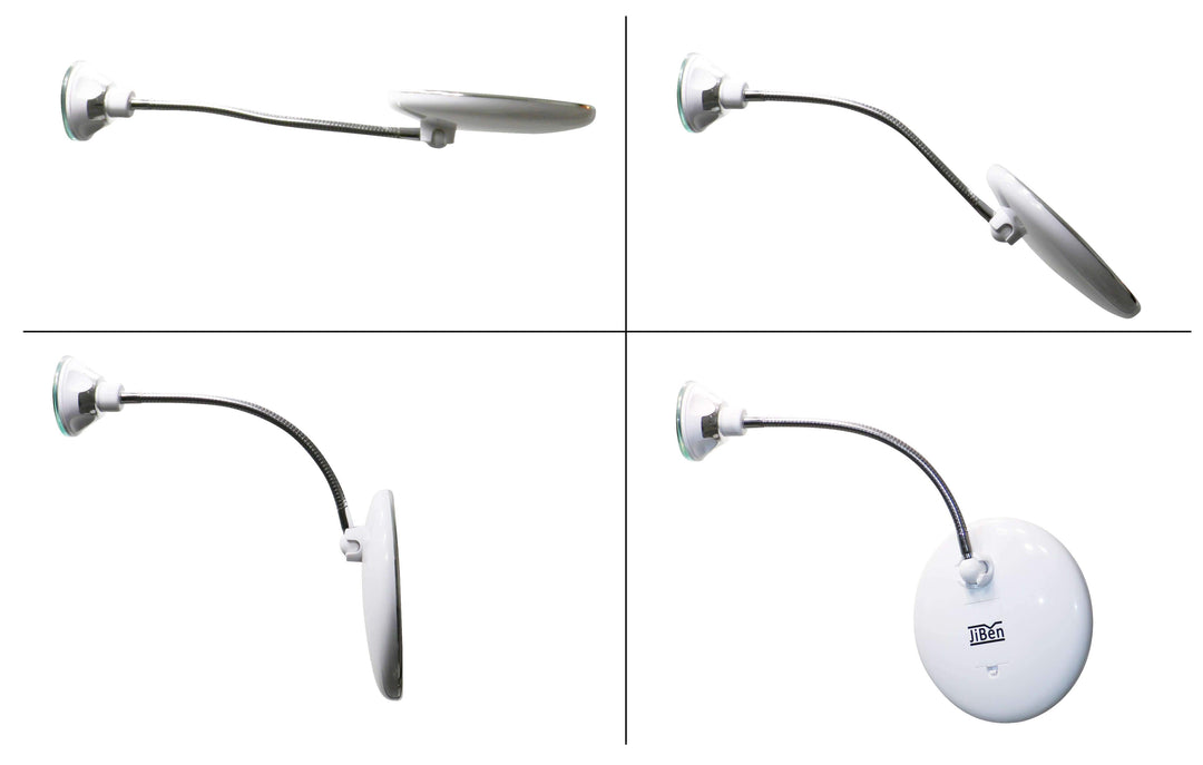 Luvikno | Luminessa LED Forstørrelsesspeil med Svanenakke | 10x Zoom & Dagslys LED | Fleksibel & Trådløs