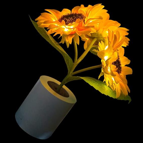 Bordlampe Solsikke LED USB Oppladbart Lys Luvikno