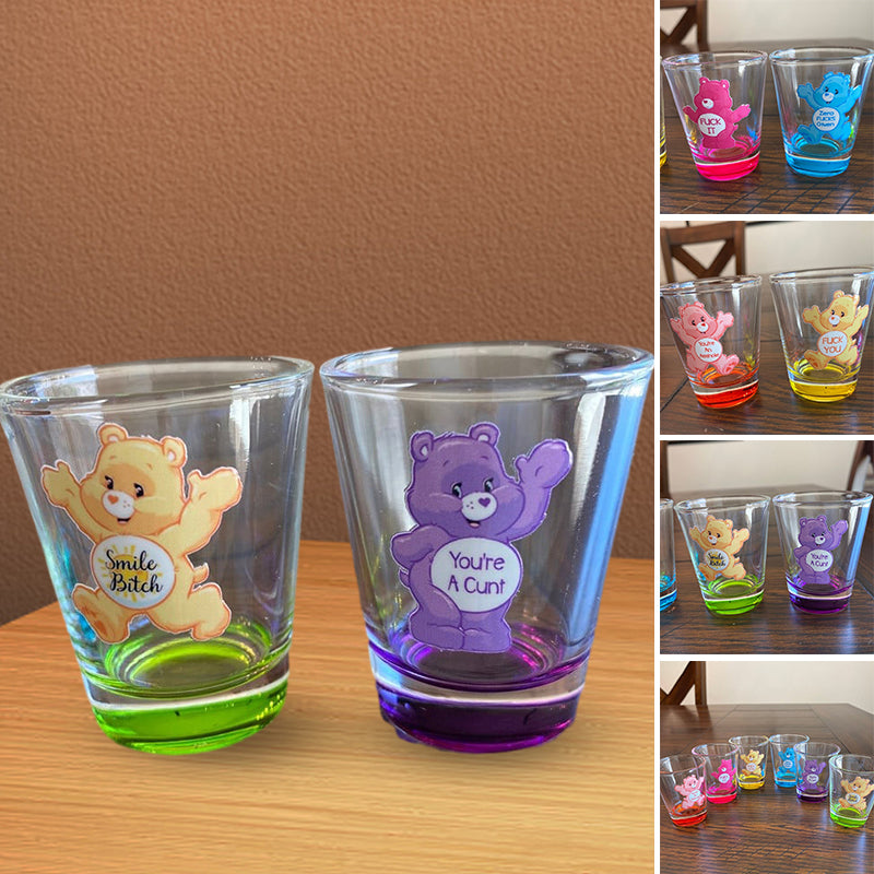 Swear Bears Shot Glasses Set, 6 Pieces | Luvikno