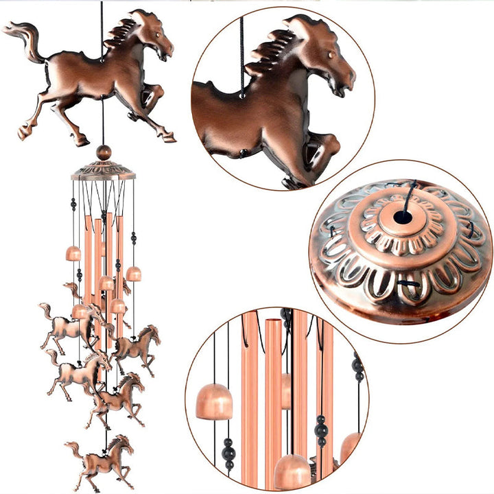 Retro Bronse Hest Vindklokke | Luvikno