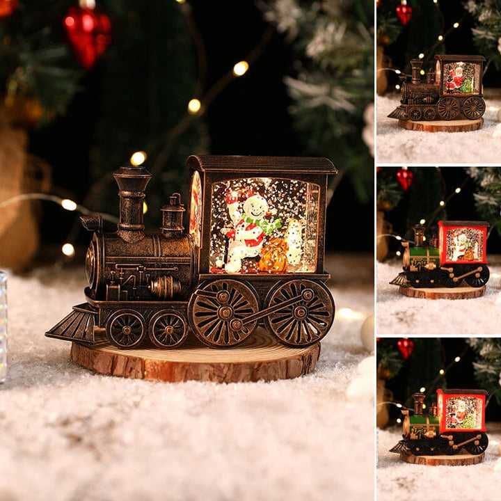 Christmas Crystal Floating Snow Train Light | Luvikno