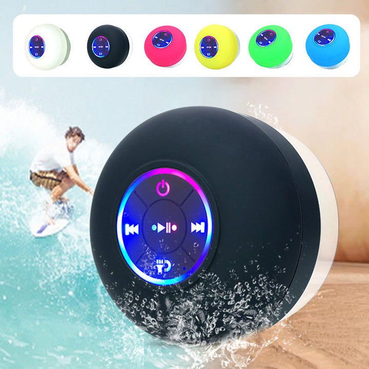 Mini Bluetooth dusj høyttaler med LED lys | Luvikno