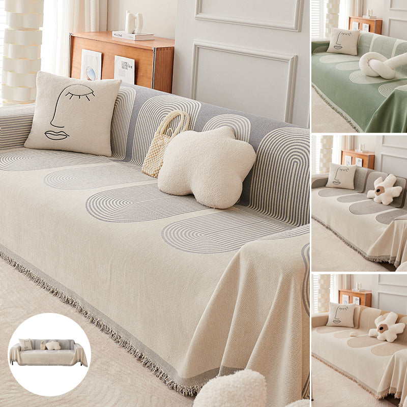 Dobbelsidig Chenille Sofa Dekke | Luvikno