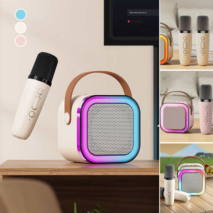 Luvikno | Mini karaoke maskin for barn med trådløse mikrofoner