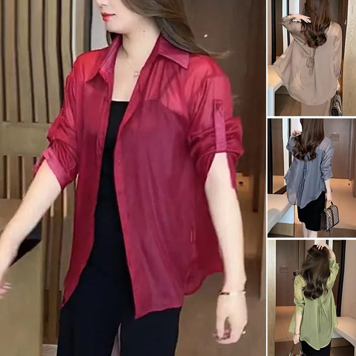 Sommerbluse laget av silke chiffon | luvikno