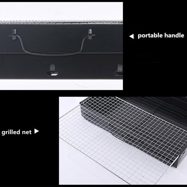 Sammenleggbart kullgrill Bærbar utendørsgrill for BBQ-piknik | Luvikno