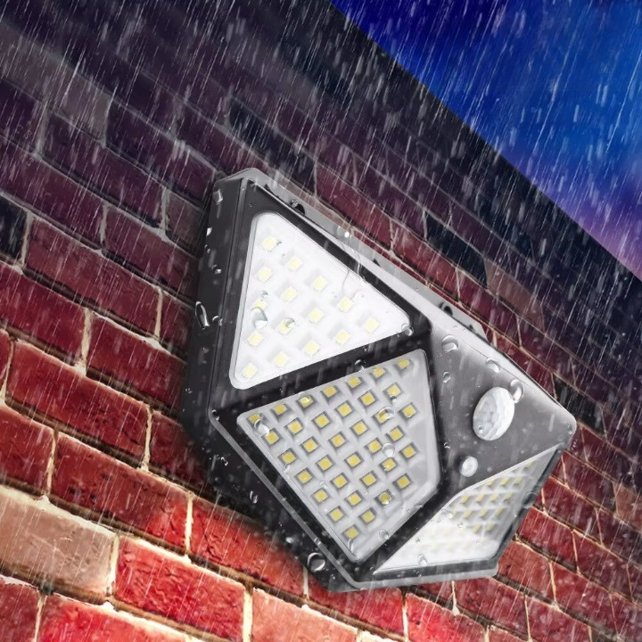 MULTIFUNKJONELL SOLARENDE - VANNTETT LED HAGELYS MED BEVEGELSESENSOR | Luvikno
