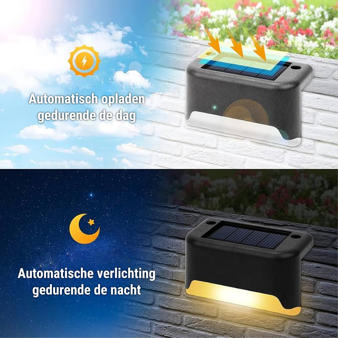 Utendørs solcelle LED vegglampe for hage Luvikno