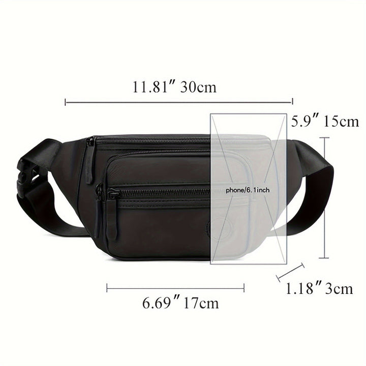 Men's Hip Bag MotionGear – Multifunksjonell Crossbody Bag med Justerbar Stropp | Luvikno