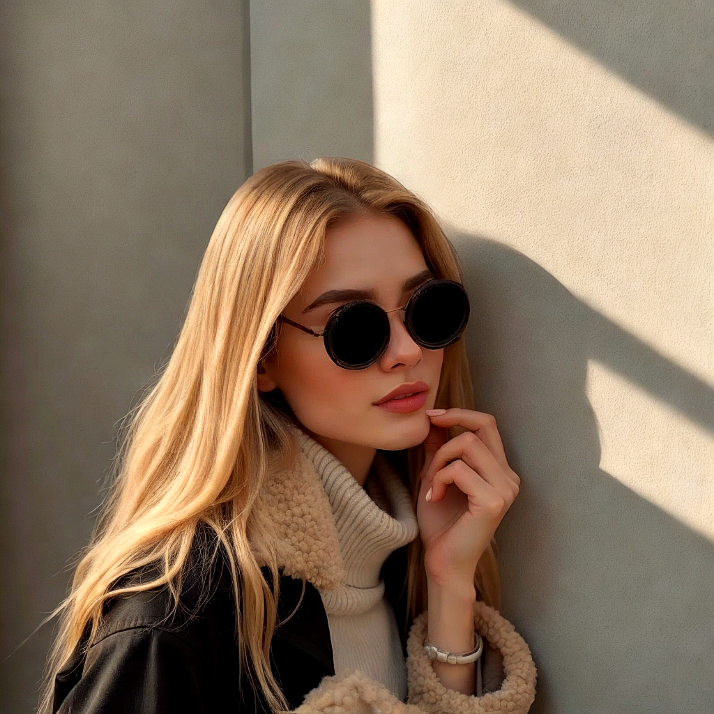 Luvikno | ShadowSunglasses | Solbriller med svarte linser Stilig UV-beskyttelse Motemode