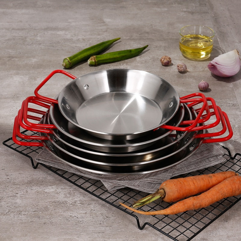 Stekepanne Rustfritt Stål Spansk Dobbel Øre Non-Stick Stekepanne | Luvikno