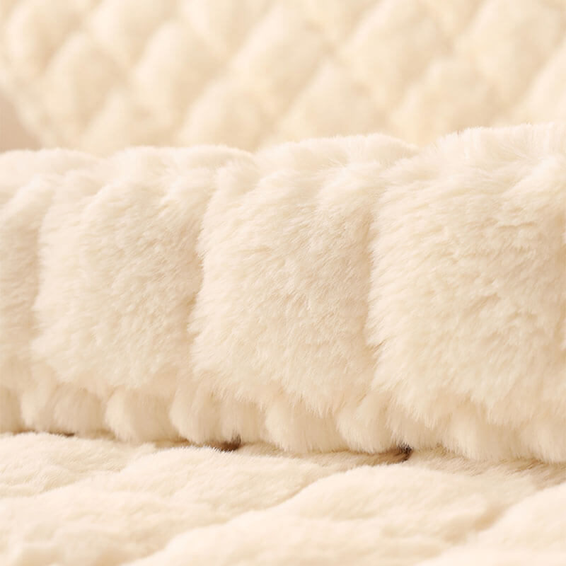Biscuit Plush Soft Non-Slip Sofa Deksel med Anti-Slip Design | Luvikno