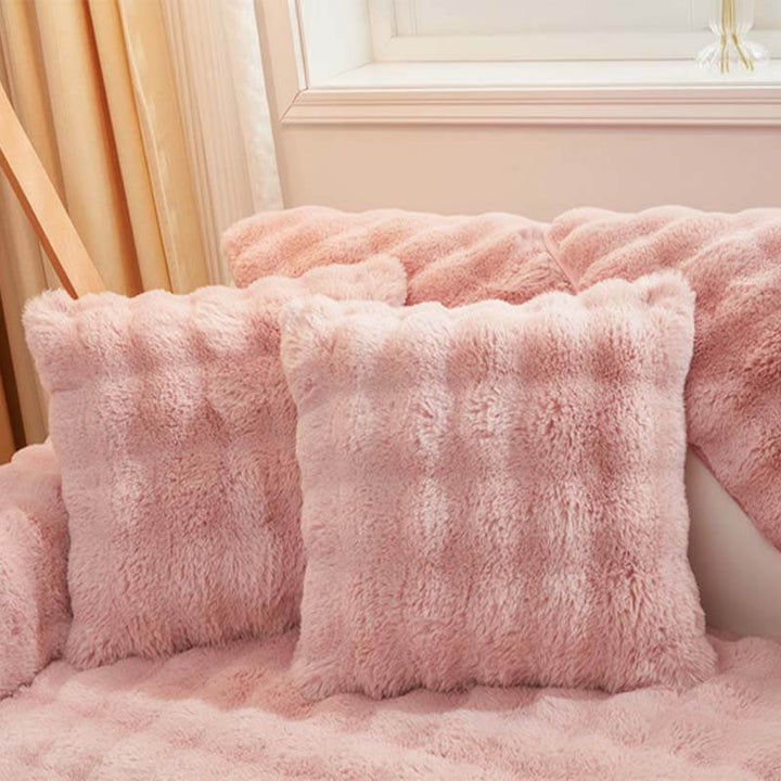 Koselig Plush Enfarget Rutsjefri Sofa Trekk for Komfort | Luvikno