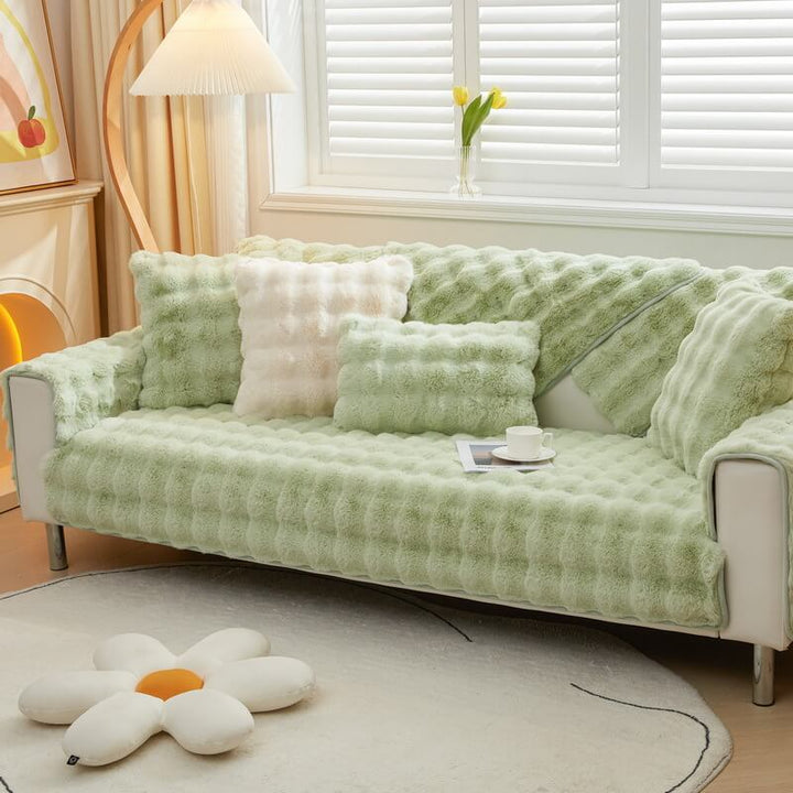 Koselig Plush Enfarget Rutsjefri Sofa Trekk for Komfort | Luvikno