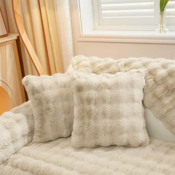 Koselig Plush Enfarget Rutsjefri Sofa Trekk for Komfort | Luvikno