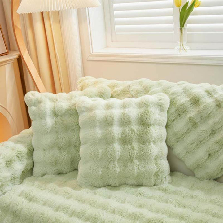 Koselig Plush Enfarget Rutsjefri Sofa Trekk for Komfort | Luvikno
