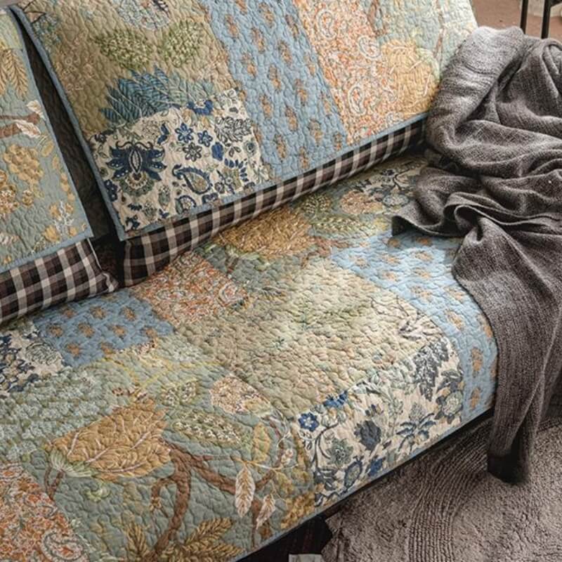 Europeisk Floral Cotton Sofa Deksel Beskyttende Non-slip | Luvikno