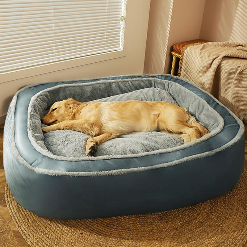Large Deep-Sleep Ortopedisk Hundeseng Plys Polyester Komfort | Luvikno