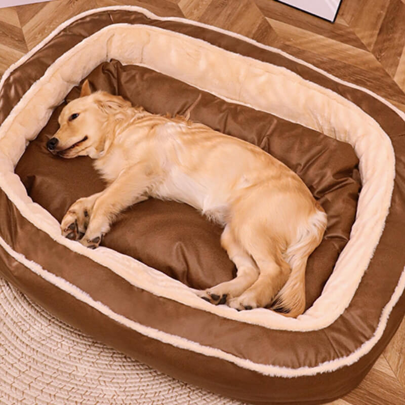 Large Deep-Sleep Ortopedisk Hundeseng Plys Polyester Komfort | Luvikno
