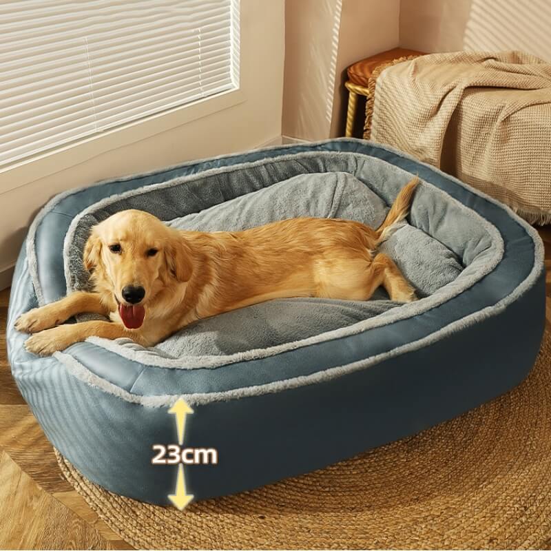 Large Deep-Sleep Ortopedisk Hundeseng Plys Polyester Komfort | Luvikno