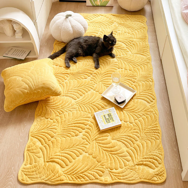 Leaf Cotton Mat Anti-scratch Protective Couch Cover 70x210 | Luvikno