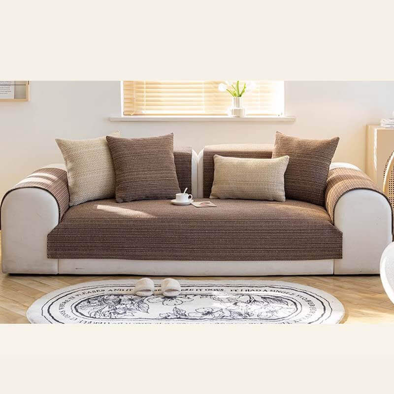 Nature Linen Håndvevd Anti-ripes Sofatrekk 70x70 cm | Luvikno