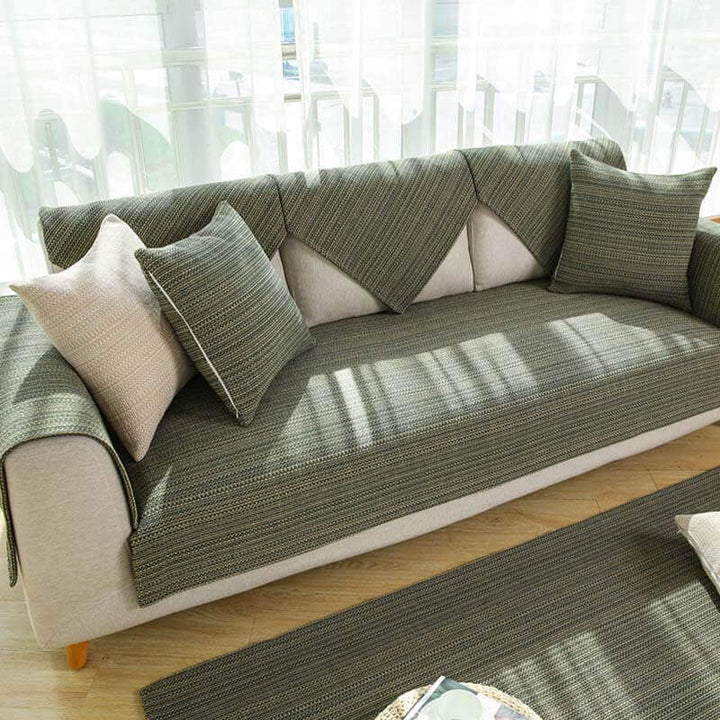 Nature Linen Håndvevd Anti-ripes Sofatrekk 70x70 cm | Luvikno