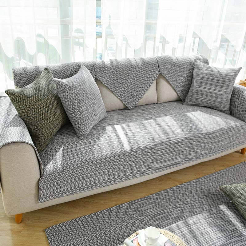 Nature Linen Håndvevd Anti-ripes Sofatrekk 70x70 cm | Luvikno