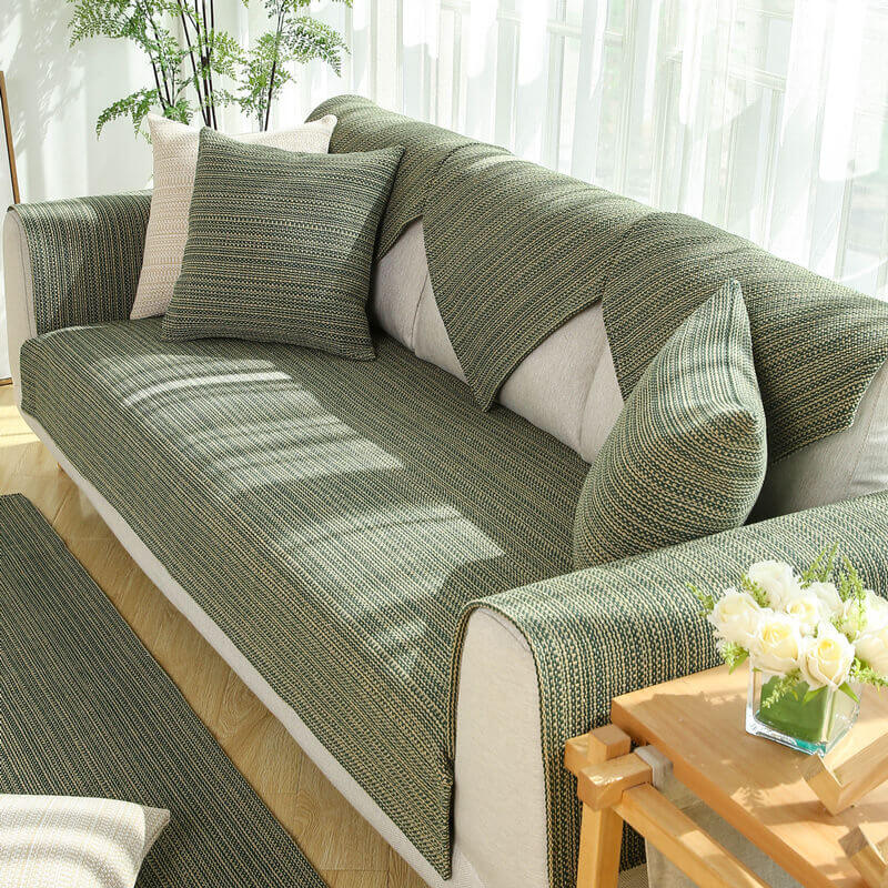 Nature Linen Håndvevd Anti-ripes Sofatrekk 70x70 cm | Luvikno