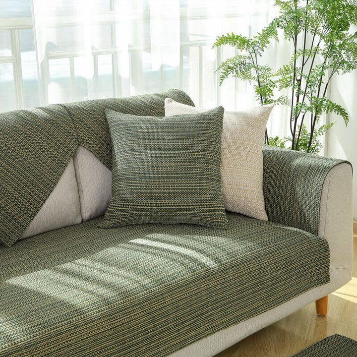 Nature Linen Håndvevd Anti-ripes Sofatrekk 70x70 cm | Luvikno