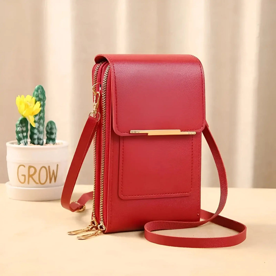 Myk lær skulderveske med tyveribeskyttelse - SafeTouch | Luvikno