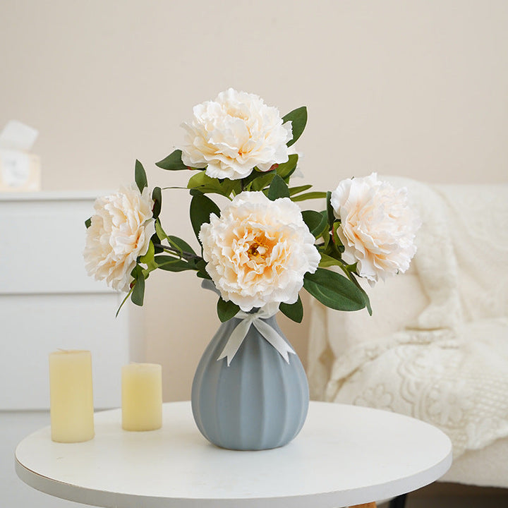 Kunstige 5 store hodet pæoner blomster | Luvikno