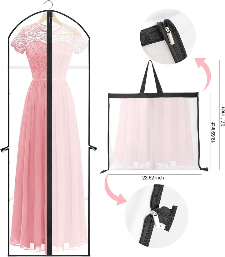 Ekstra-lang kjole & gown plaggveske – 180 cm beskyttende deksler med håndtak | Luvikno