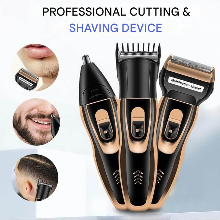 ProCare 3-i-1 Trimmer – Trådløs Skjeggtrimmer, Nesehårtrimmer og Barbermaskin | Luvikno