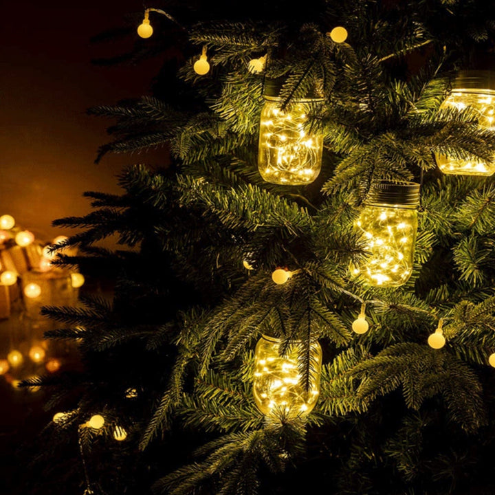 Solcellelampe med dekorativ LED-stripe og håndtak - 2 stk - | Luvikno